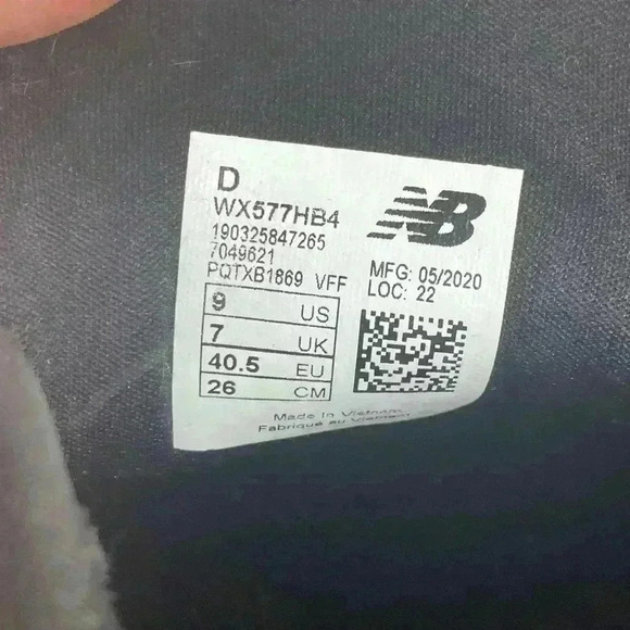 New Balance women's 577 Cush Trainers Running Grey & Black WX577HB4 Size 9 - Picture 7 of 8